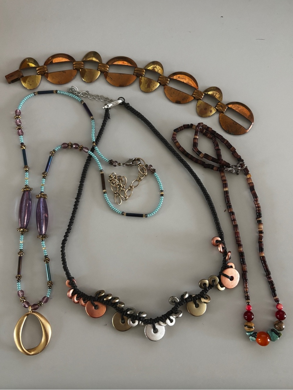 Mixed-Metal & Beaded Jewelry Lot of 4